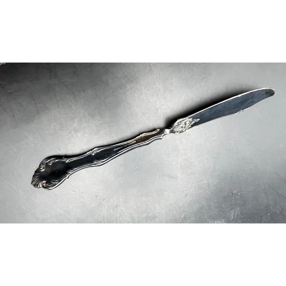 Rogers &‎ Hamilton Monarch 1895 Silver Plate Master Butter Knife Ornate 7